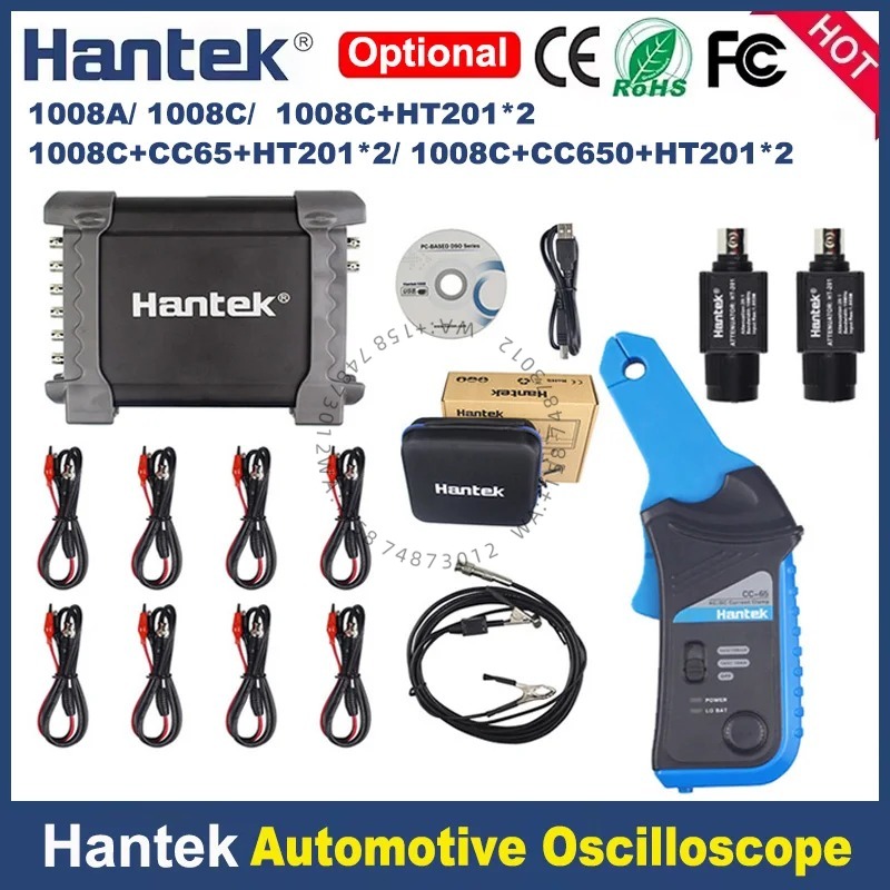 Automotive Diagnostic Oscilloscope 8 Channel - Strumento Diagnostico per Auto Hantek 1008c