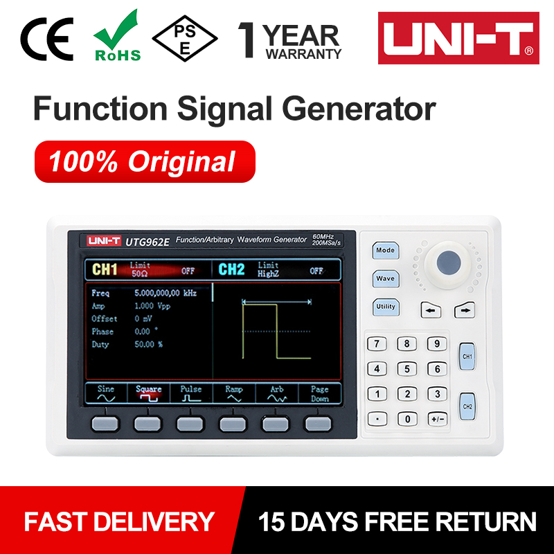 UNI-T UTG932E UTG962E generato - Dual Channel Arbitrary Waveform Function Generator 60Mhz recensione e prezzo