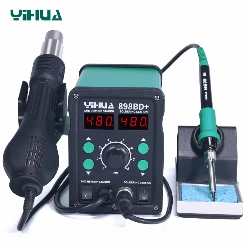 YIHUA 898BD+ 220V Stazione di  - Smd Rework Station Hot Air Soldering 2 In 1 recensione e prezzo